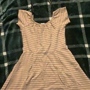 Tan and black dress
